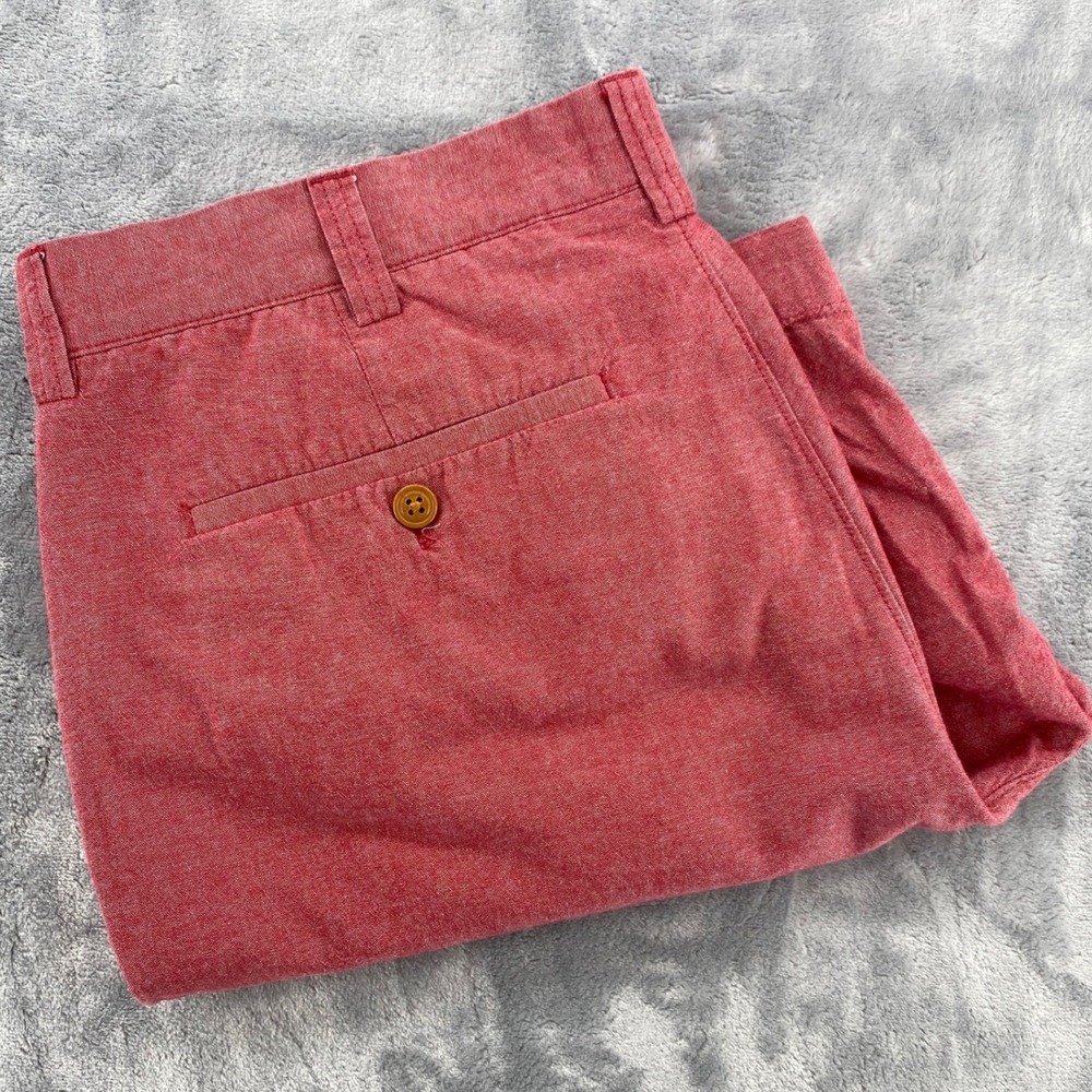 J.Crew Gramercy Mens 35 Red Heather Cotton Chino Shorts Preppy Casual